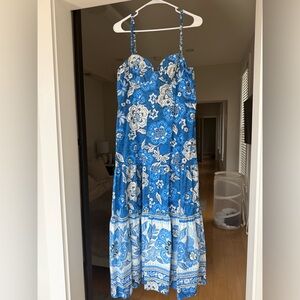 Blue Floral Maxi Dress
